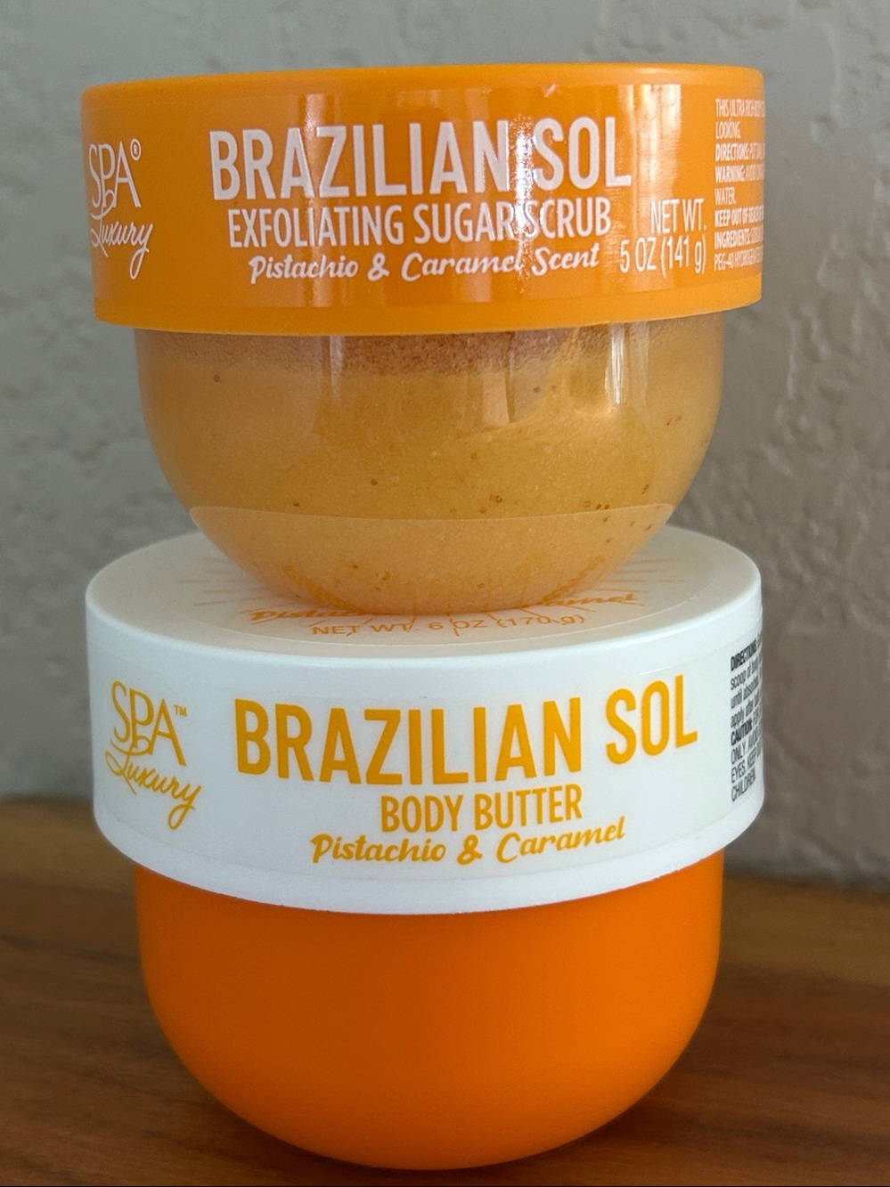 Brazilian Sol Body Butter & Exfoliating Sugar Scrub Pistachio & Caramel - Picture 2 of 4